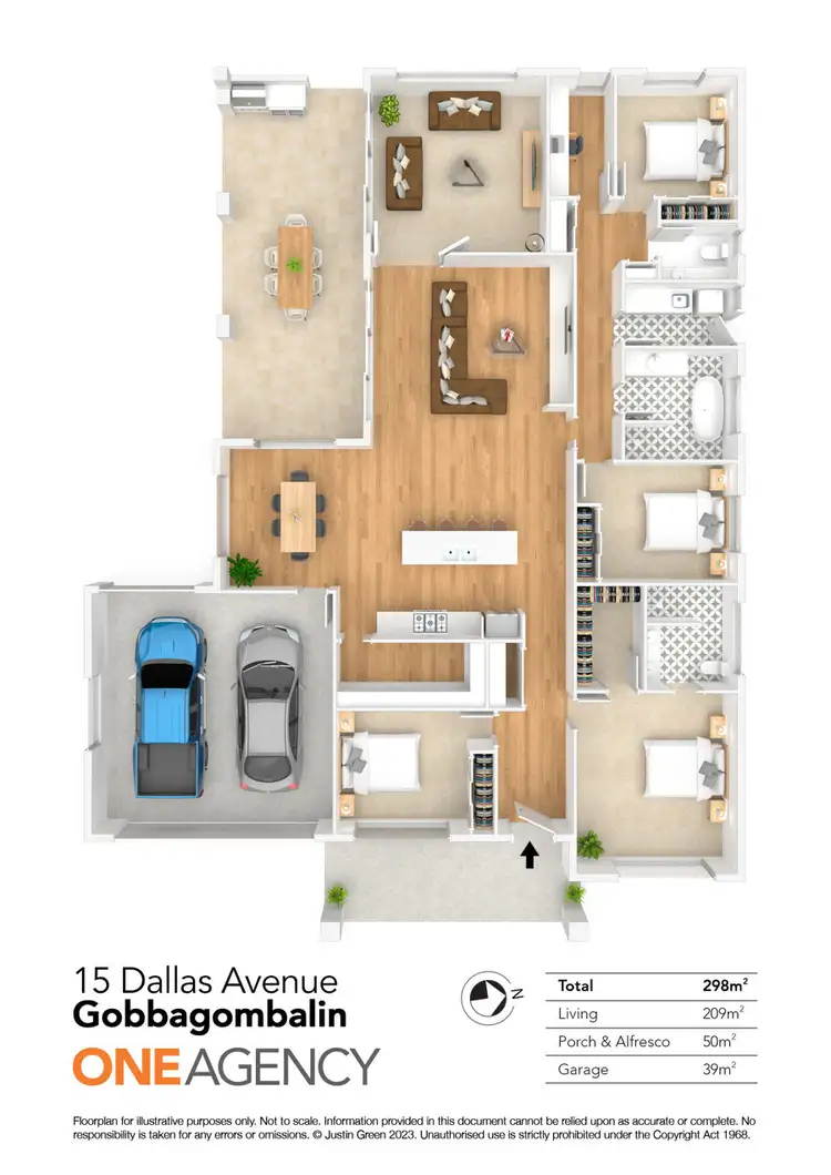 Floorplan of Homely house listing, 15 DALLAS AVENUE, Gobbagombalin NSW 2650