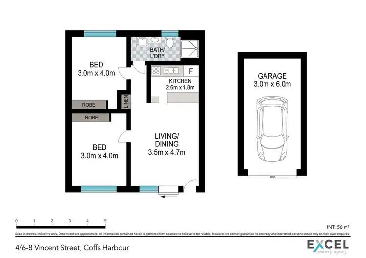 Floorplan of Homely unit listing, 4/6-8 Vincent Street, Coffs Harbour NSW 2450