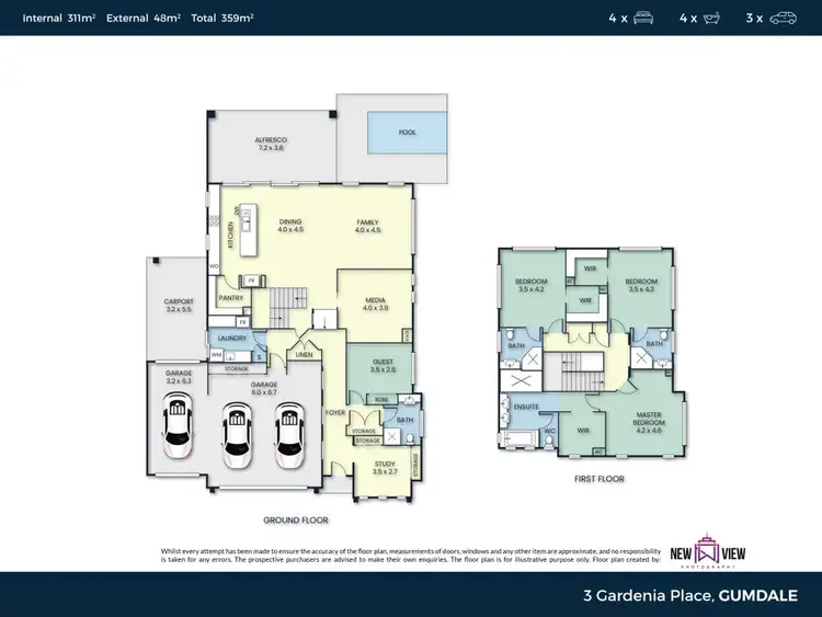 Floorplan of Homely house listing, 3 Gardenia Place, Gumdale QLD 4154