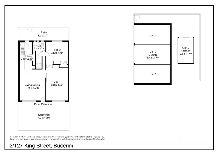 Floorplan of Homely unit listing, 2/127 King St, Buderim QLD 4556