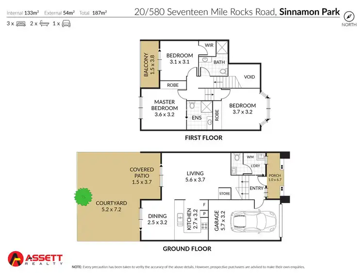 Floorplan of Homely townhouse listing, 20/580 Seventeen Mile Rocks Road, Sinnamon Park QLD 4073