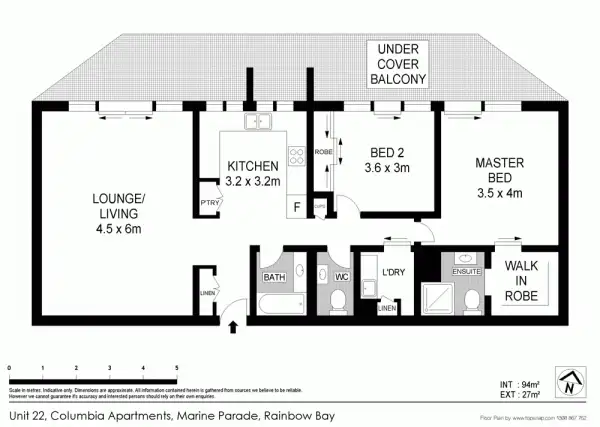 Floorplan of Homely unit listing, 22/190 Marine Pde, Rainbow Bay QLD 4225