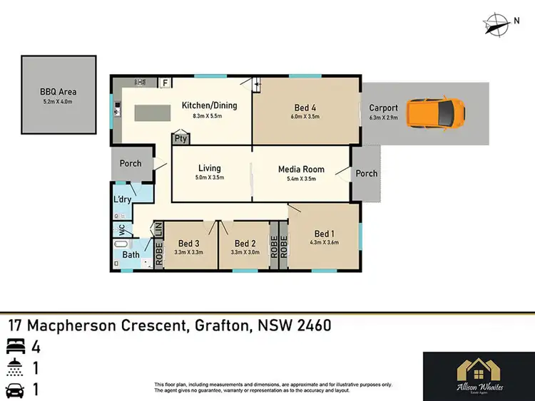 Floorplan of Homely house listing, 17 macpherson Cr, Grafton NSW 2460