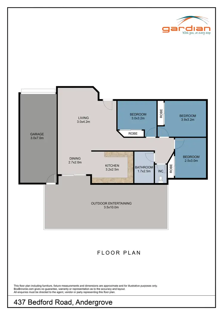 Floorplan of Homely house listing, 437 Bedford Road, Andergrove QLD 4740