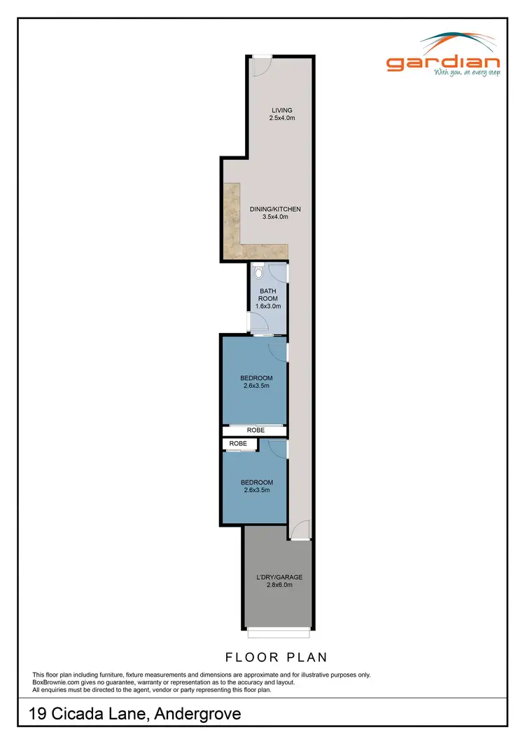 Floorplan of Homely house listing, 19 Cicada Lane, Andergrove QLD 4740