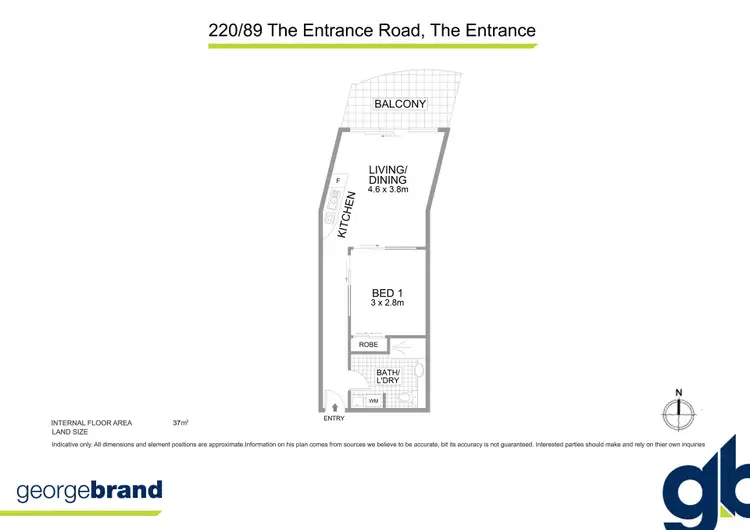 Floorplan of Homely apartment listing, Room 220/89-95 The Entrance Road, The Entrance NSW 2261
