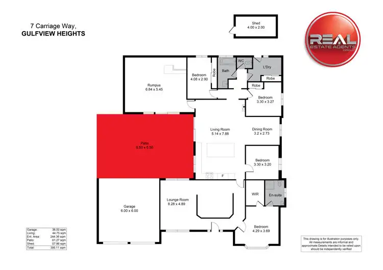Floorplan of Homely house listing, 7 Carriage Way, Gulfview Heights SA 5096