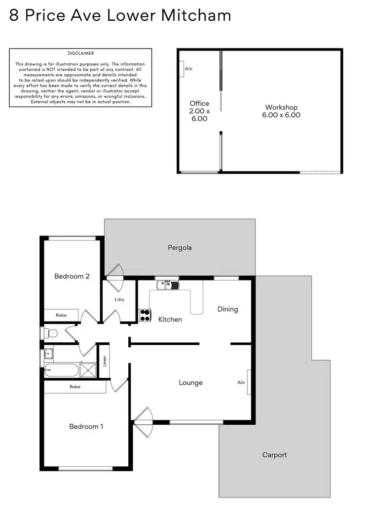 Floorplan of Homely house listing, 8 Price Ave, Lower Mitcham SA 5062