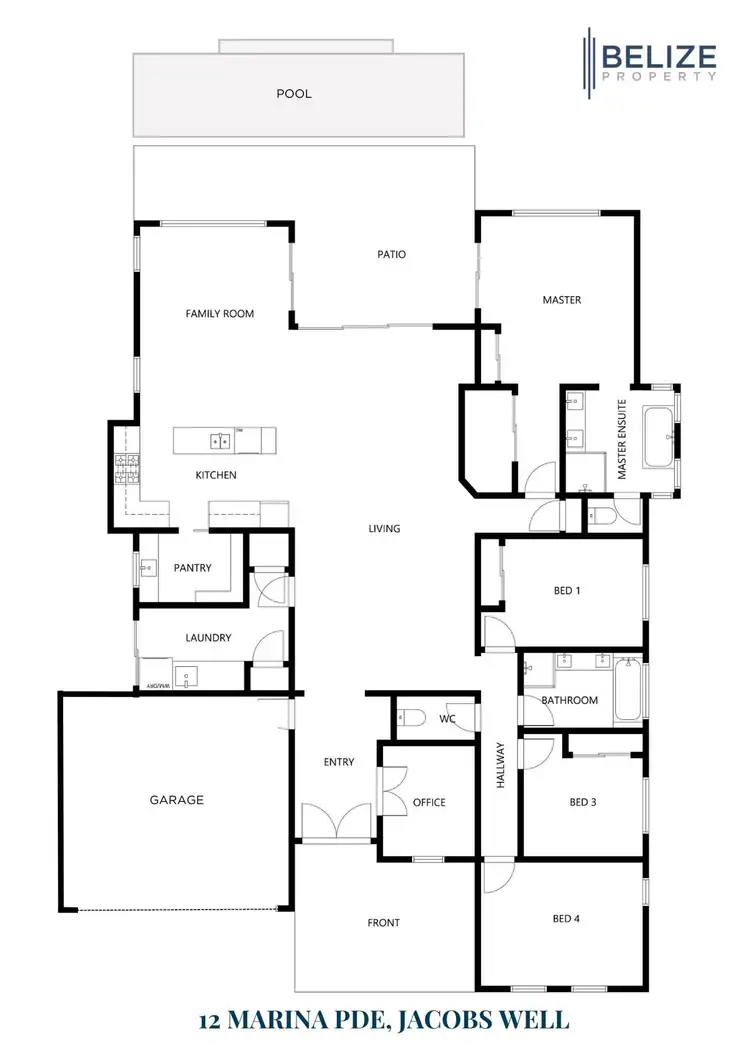 Floorplan of Homely house listing, 12 Marina Parade, Jacobs Well QLD 4208