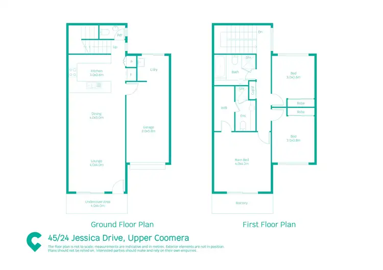 Floorplan of Homely townhouse listing, 45/24 Jessica Drive, Upper Coomera QLD 4209