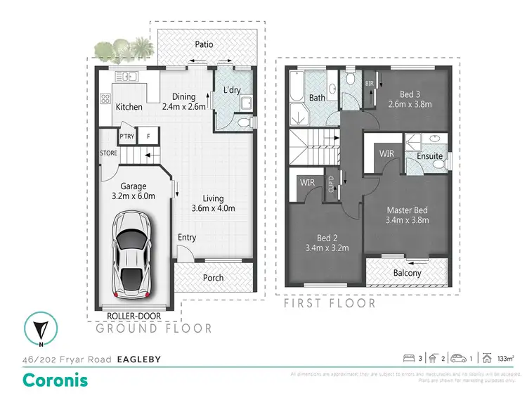 Floorplan of Homely townhouse listing, 46/202 Fryar Road, Eagleby QLD 4207
