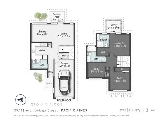 Floorplan of Homely townhouse listing, 39/31 Archipelago Street, Pacific Pines QLD 4211