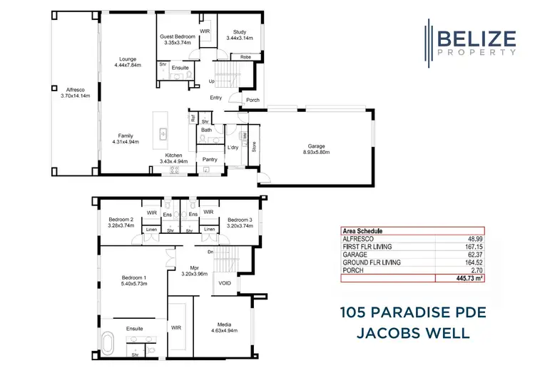 Floorplan of Homely house listing, 105 Paradise Parade, Jacobs Well QLD 4208