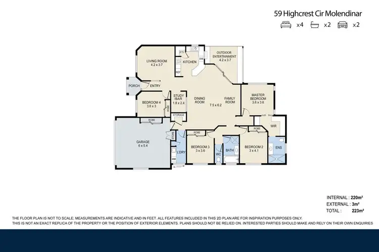 Floorplan of Homely house listing, 59 Highcrest Circuit, Molendinar QLD 4214