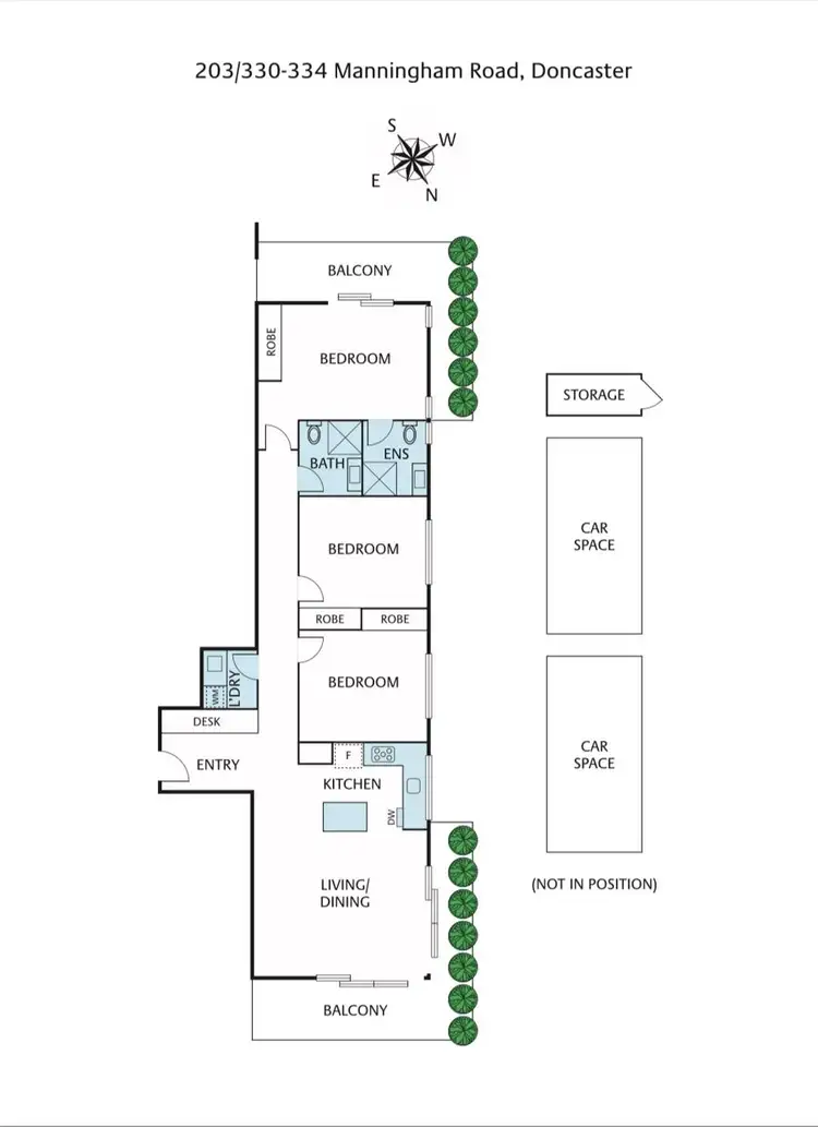 Floorplan of Homely apartment listing, 503/330-334 Manningham Road, Doncaster VIC 3108
