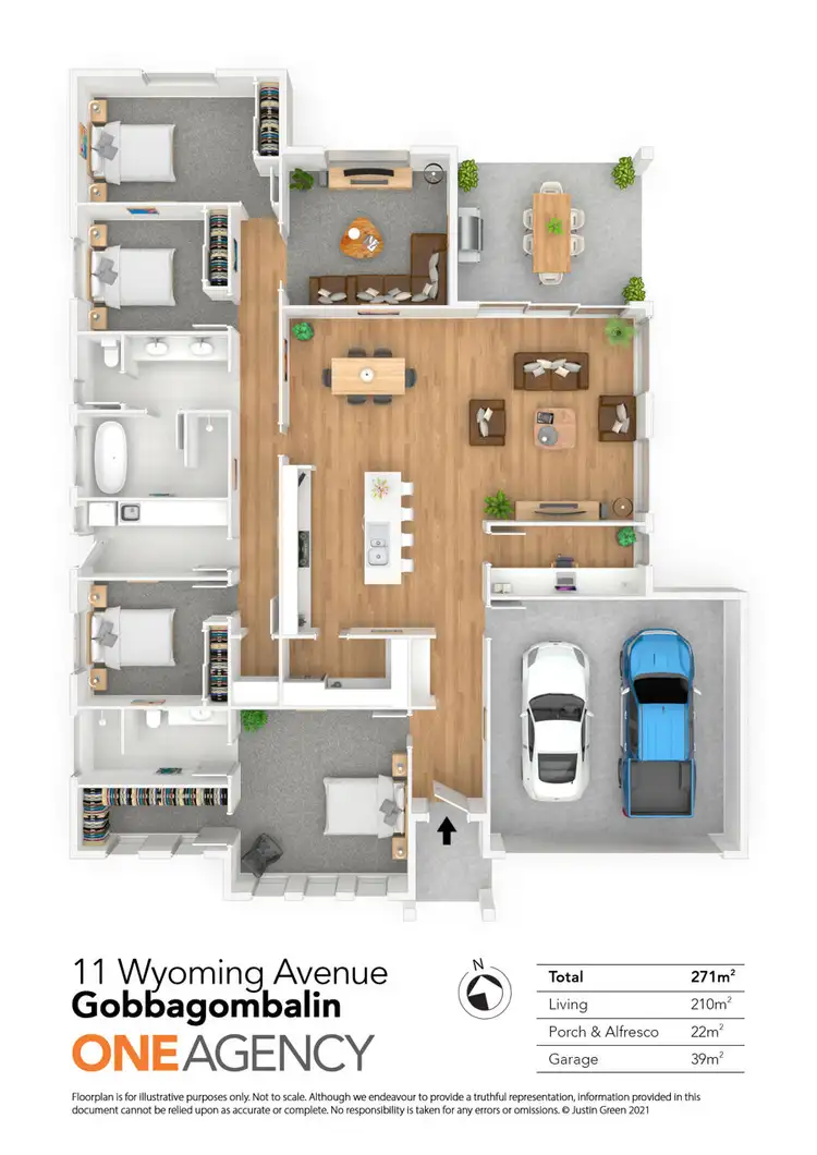 Floorplan of Homely house listing, 11 WYOMING AVENUE, Gobbagombalin NSW 2650