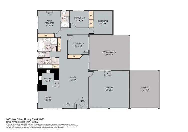 Floorplan of Homely house listing, 66 Thiess Drive, Albany Creek QLD 4035