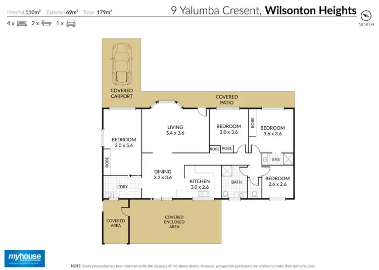Floorplan of Homely house listing, 9 Yalumba Crescent, Wilsonton Heights QLD 4350