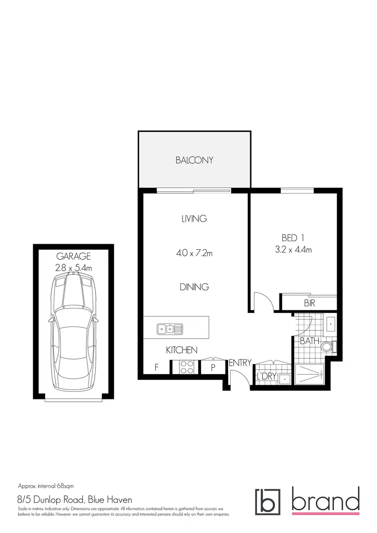 Floorplan of Homely unit listing, 8/5 Dunlop Road, Blue Haven NSW 2262