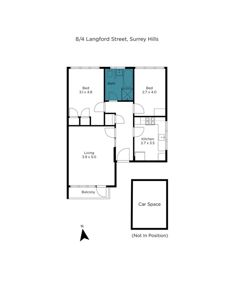 Floorplan of Homely apartment listing, 8/4 Langford Street, Surrey Hills VIC 3127