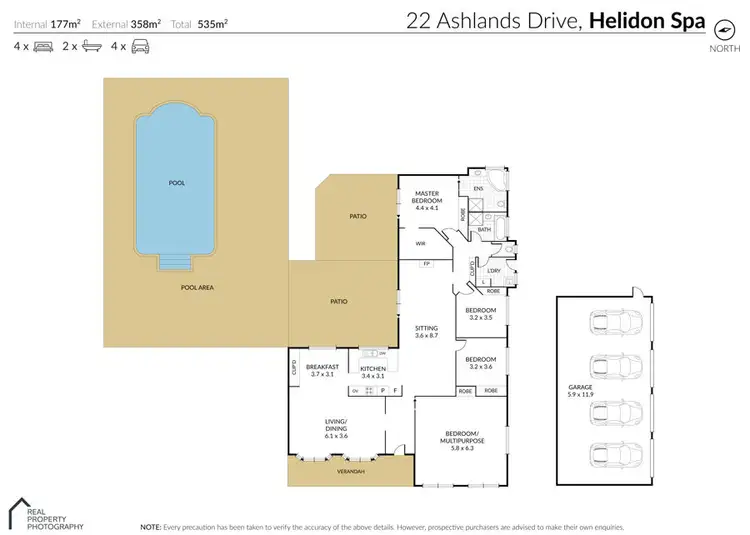 Floorplan of Homely house listing, 22 Ashlands Drive, Helidon Spa QLD 4344