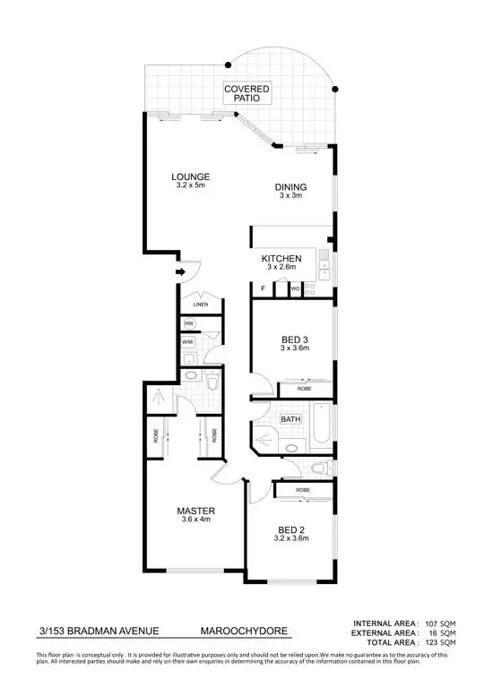 Floorplan of Homely apartment listing, 3/153 Bradman Avenue, Maroochydore QLD 4558