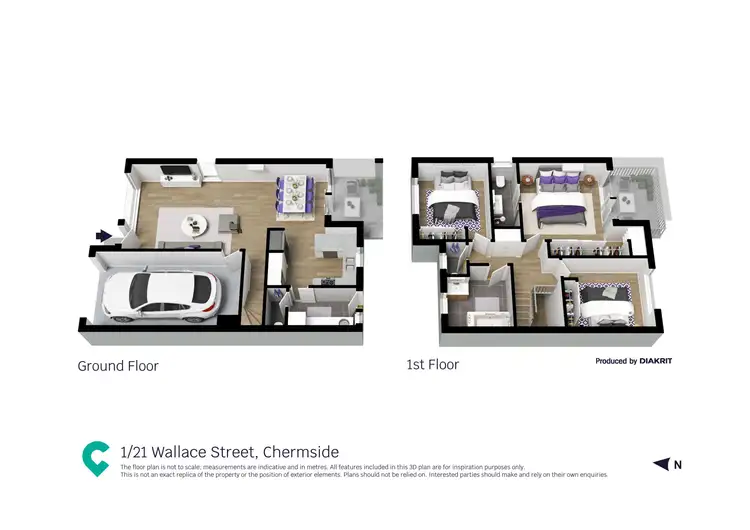 Floorplan of Homely townhouse listing, 1/21 Wallace Street, Chermside QLD 4032