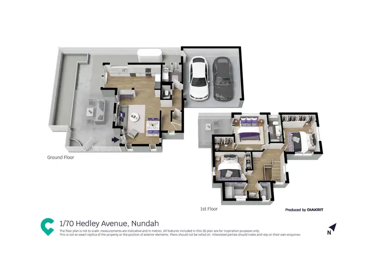 Floorplan of Homely townhouse listing, 1/70 Hedley Avenue, Nundah QLD 4012