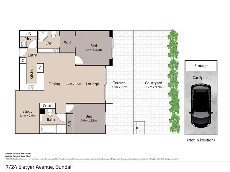 Floorplan of Homely unit listing, 7/24 Slatyer Avenue, Bundall QLD 4217