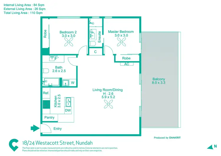 Floorplan of Homely apartment listing, 18/24 Westacott Street, Nundah QLD 4012