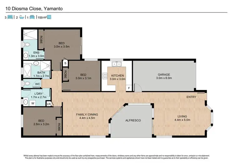 Floorplan of Homely house listing, 10 Diosma Close, Yamanto QLD 4305