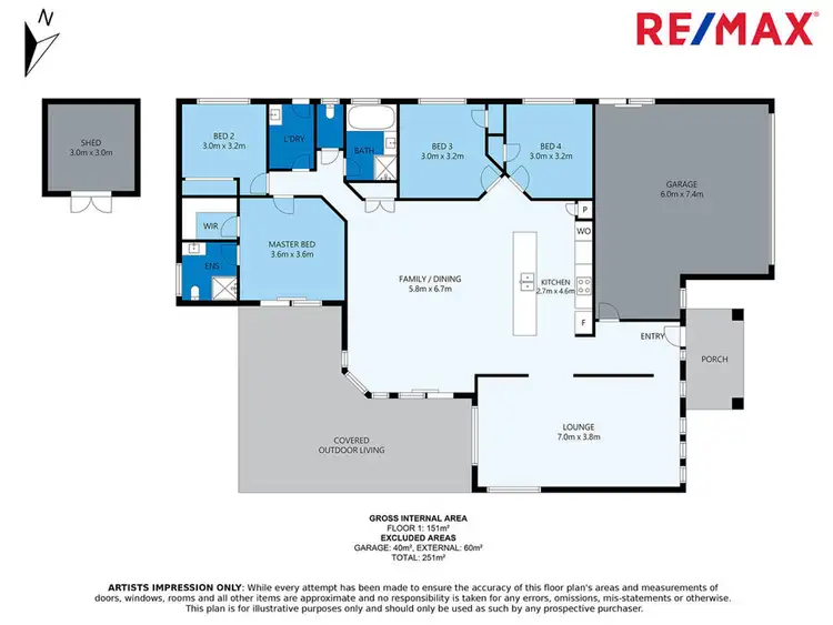 Floorplan of Homely house listing, 5 Rainbow Court, Woombye QLD 4559