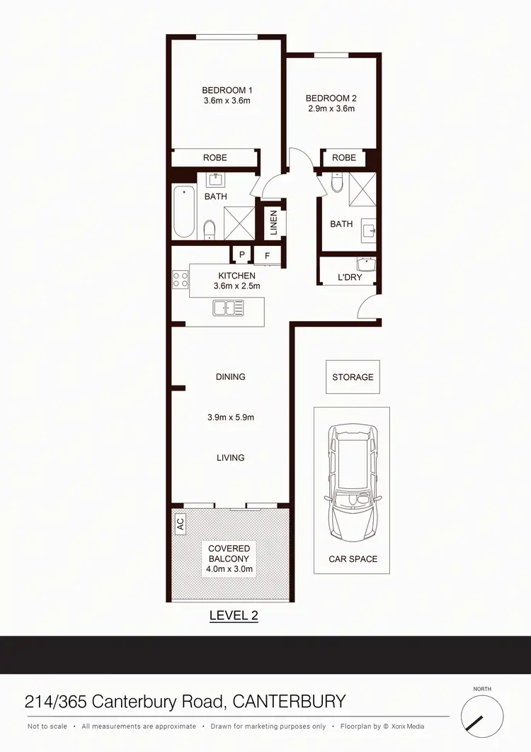 Floorplan of Homely apartment listing, 214/364-374 Canterbury Road, Canterbury NSW 2193