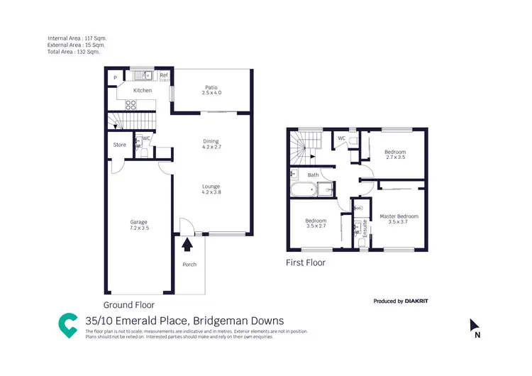Floorplan of Homely townhouse listing, 35/10 Emerald Place, Bridgeman Downs QLD 4035
