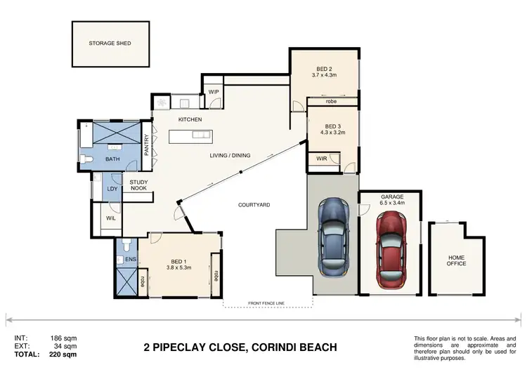 Floorplan of Homely house listing, 2 Pipeclay Close, Corindi Beach NSW 2456