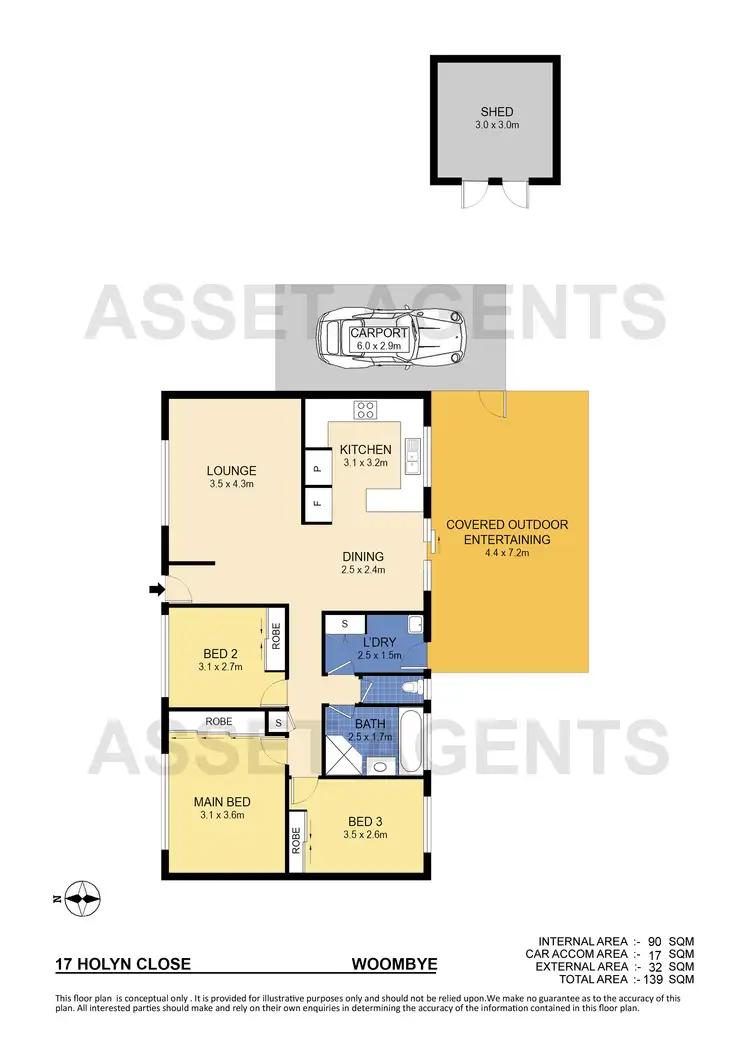 Floorplan of Homely house listing, 17 Holyn Close, Woombye QLD 4559