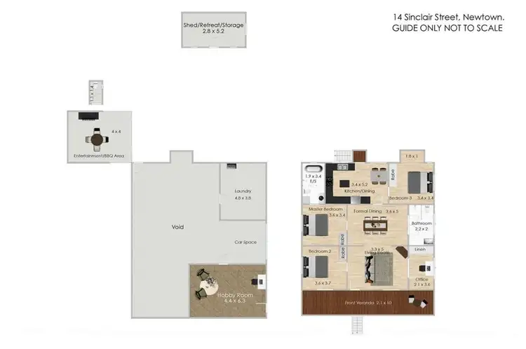 Floorplan of Homely house listing, 14 Sinclair Street, Newtown QLD 4305