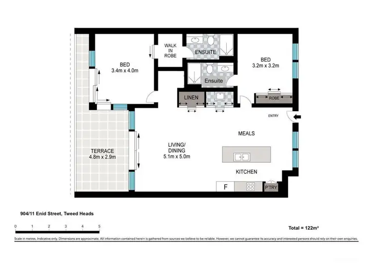 Floorplan of Homely apartment listing, 904/11 Enid Street, Tweed Heads NSW 2485