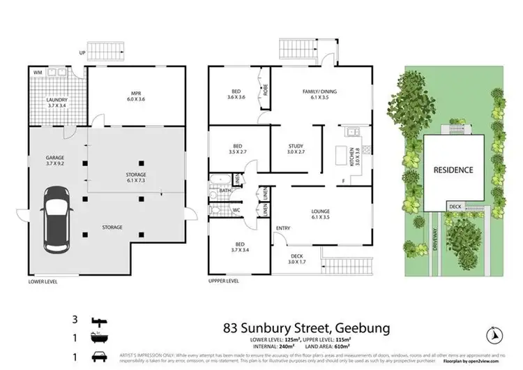 Floorplan of Homely house listing, 83 Sunbury Street, Geebung QLD 4034