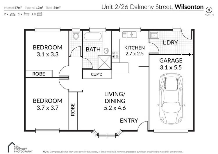 Floorplan of Homely house listing, 2/26 Dalmeny Street, Wilsonton QLD 4350