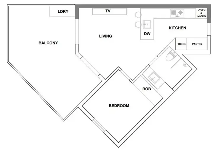 Floorplan of Homely apartment listing, F56/41 Gotha Street, Fortitude Valley QLD 4006