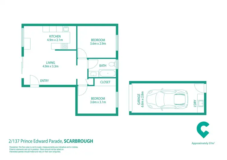 Floorplan of Homely unit listing, 2/137 Prince Edward Parade, Scarborough QLD 4020