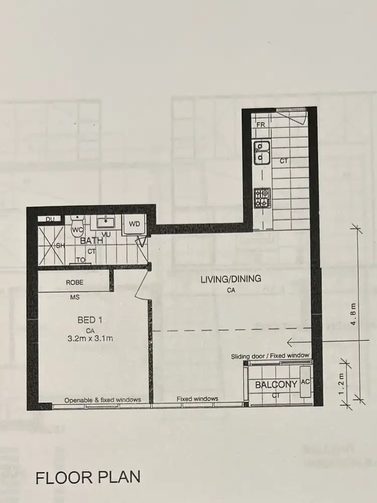 Floorplan of Homely apartment listing, 2812/601 Little Lonsdale Street, Melbourne VIC 3000
