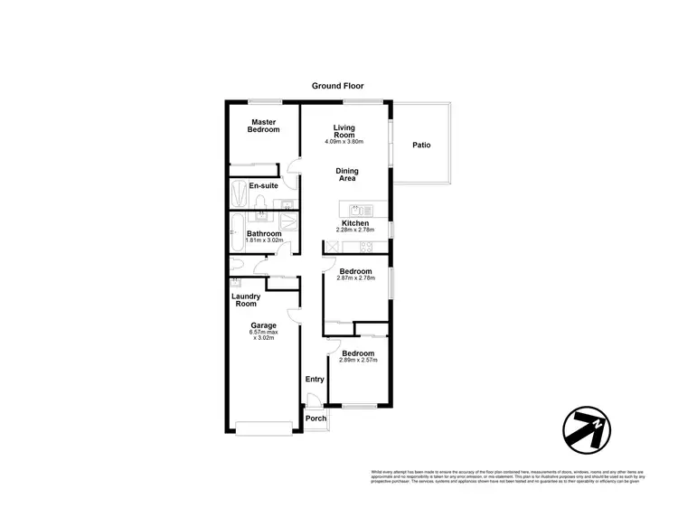 Floorplan of Homely unit listing, 1/3 Bellatrix Drive, Kingston QLD 4114