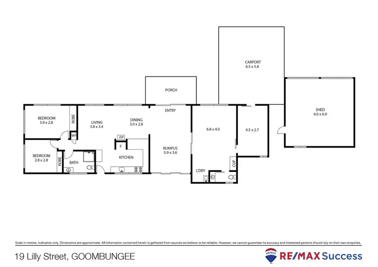 Floorplan of Homely house listing, 19 Lilly Street, Goombungee QLD 4354