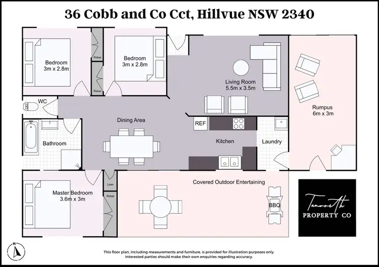 Floorplan of Homely house listing, 36 Cobb & Co Circuit, Tamworth NSW 2340
