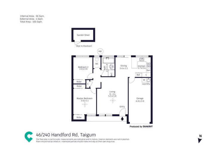 Floorplan of Homely townhouse listing, 46/240 Handford Road, Taigum QLD 4018