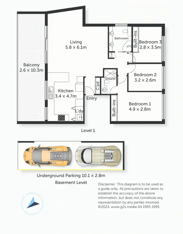 Floorplan of Homely unit listing, 16/6 Smith Street, Epping NSW 2121