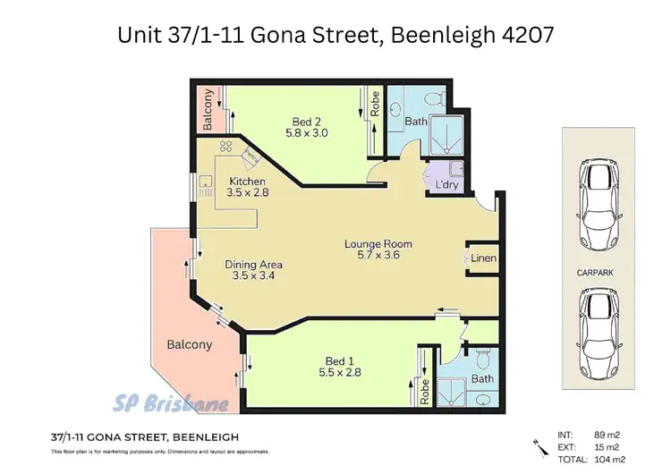 Floorplan of Homely unit listing, 37/1-11 Gona Street, Beenleigh QLD 4207