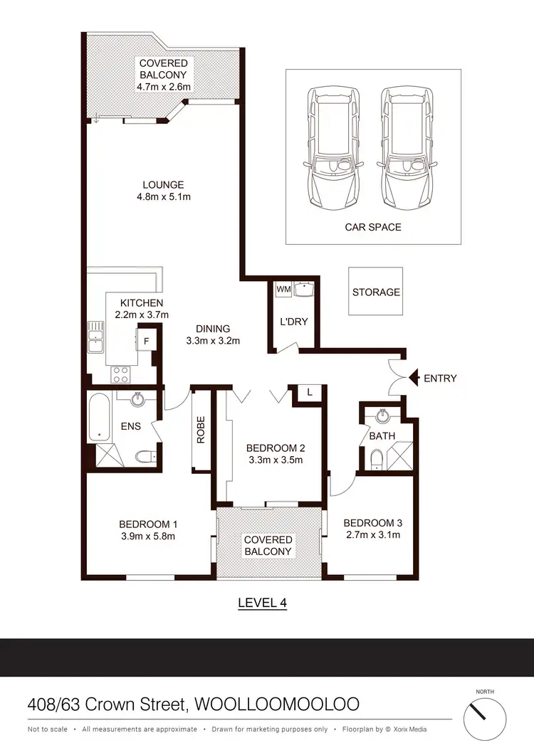 Floorplan of Homely apartment listing, 408/63-65 Crown St, Woolloomooloo NSW 2011